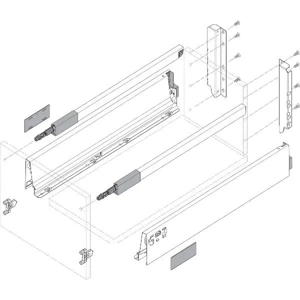 BLUM TANDEMBOX antaro TIP-ON BLUMOTION, sada D+reling, 500mm, 30kg, bílá Horká Nabídka
