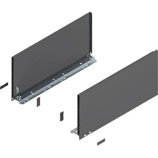 Rychlé Dodání BLUM LEGRABOX pure sada bočnic výška F, délka 500mm, orion šedá-matná