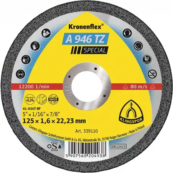 Kotouč řezný 115x1,6mm A946TZ KLINGSPOR bal.25ks Objednat Nyní