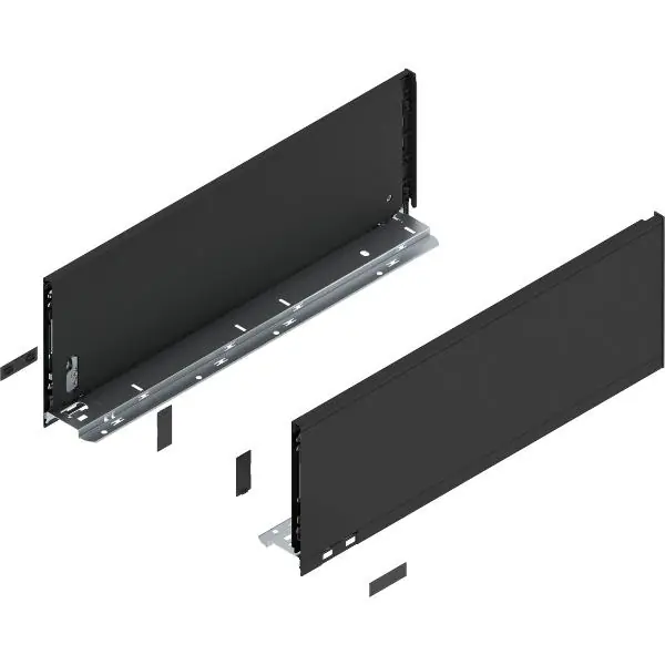 Nová Kolekce BLUM LEGRABOX pure sada bočnic výška C, délka 500, karbonově černá-matná