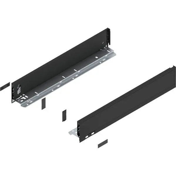 BLUM LEGRABOX pure sada bočnic výška M, délka 500, karbonově černá-matná Akční Nabídka
