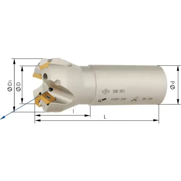 Stopková fréza 45° Z2 Innenkühlung D20,0mm FORMAT Originální