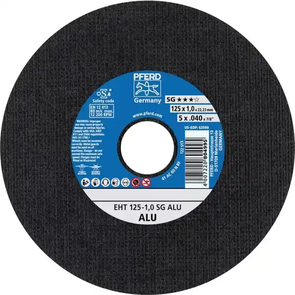 Kotouč řezný rovný na hliník A46NSG 125x1,6mm PFERD Akce