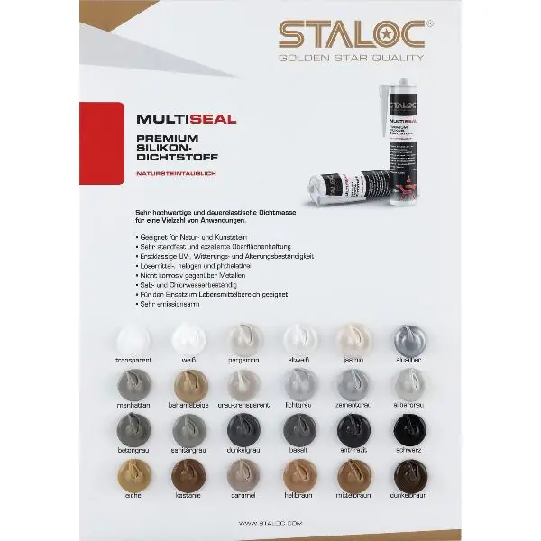 STALOC vzorník barev- MultiSeal Speciální Cena