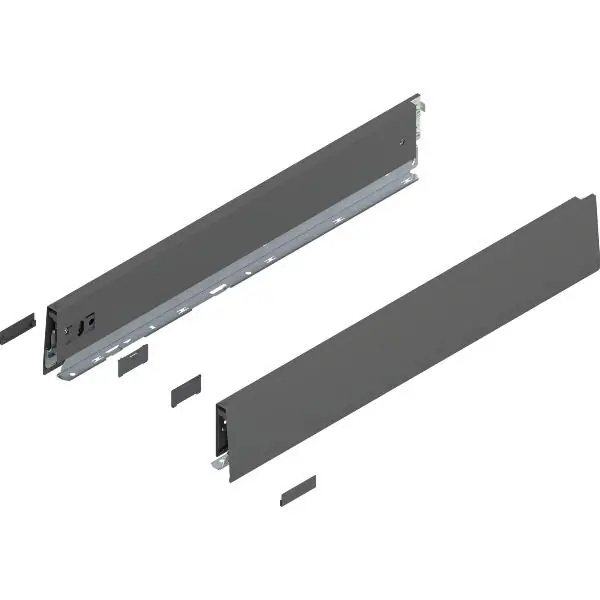 BLUM MERIVOBOX bočnice výška M, jm. délka 550 mm, orion šedá matnáná Ihned K Objednání