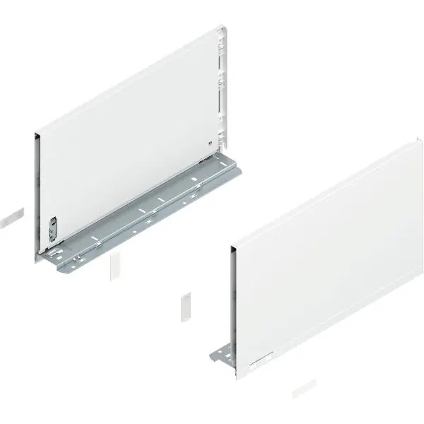 Novinka BLUM LEGRABOX pure sada bočnic výška F, délka 400mm, hedvábně bílá-matná