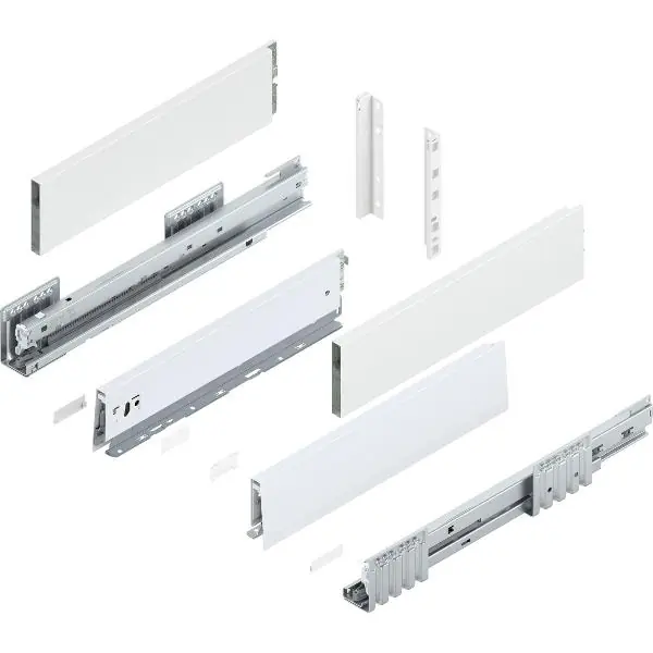 BLUM MERIVOBOX sada výška E-Boxcap BLUMOTION B, 40kg, délka 400, hedv. bílá Finální Výprodej