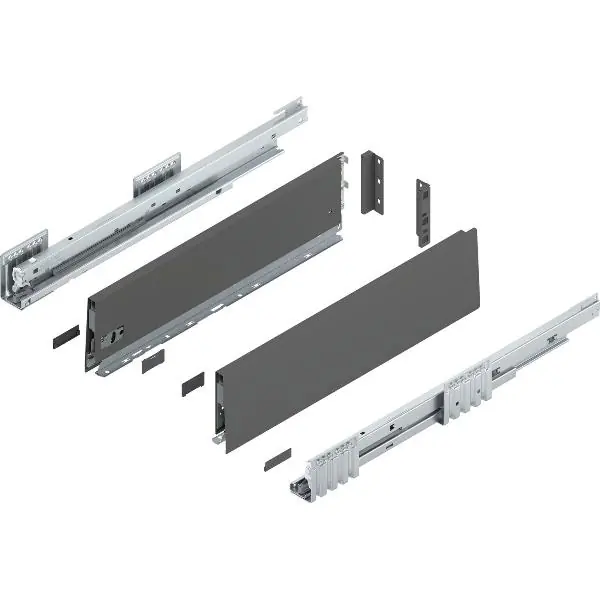 BLUM MERIVOBOX sada výška K, BLUMOTION B, 40kg, d.500, orion šedá Časově Omezené