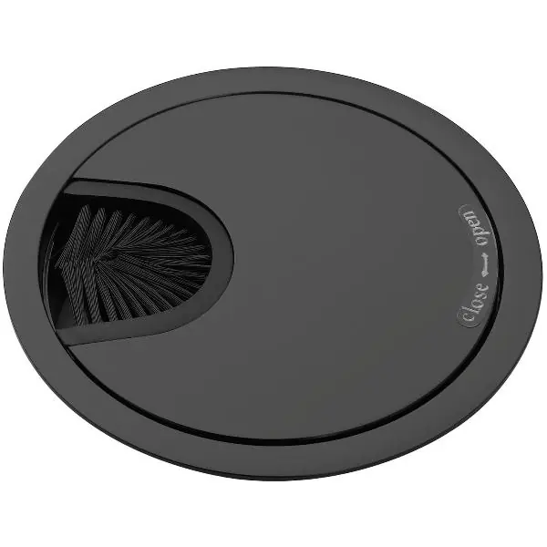 Objednat Nyní CONFURN Kabel. průchodka kulatá, s prach. kartáčem, Zamak černý matný