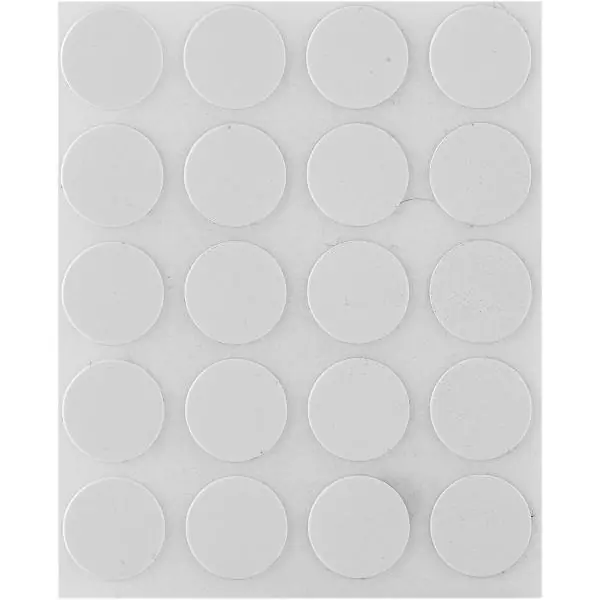 Samolepicí krytky ø 13 mm, 20 kusů, plast, bílá Zlevněný