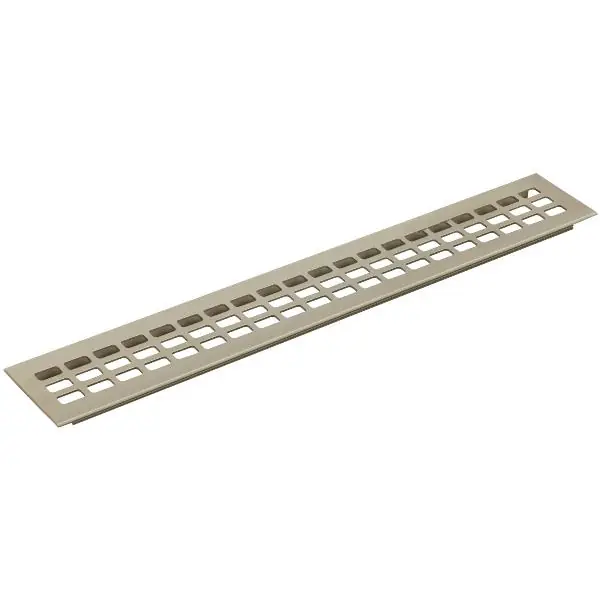 Větrací mřížka 400 x 60 mm hliník/titan nerez efekt Aktuální