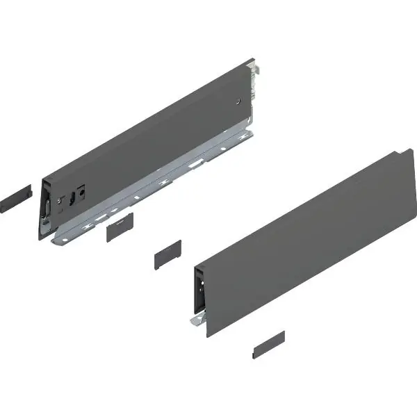 BLUM MERIVOBOX bočnice výška M, jm. délka 350 mm, orion šedá matná Nová Kolekce