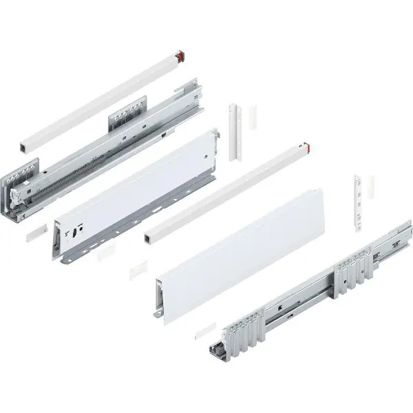 BLUM MERIVOBOX sada výška E-reling, BLUMOTION B, 40kg, délka 400mm,hedv. bílá Vysoce Kvalitní