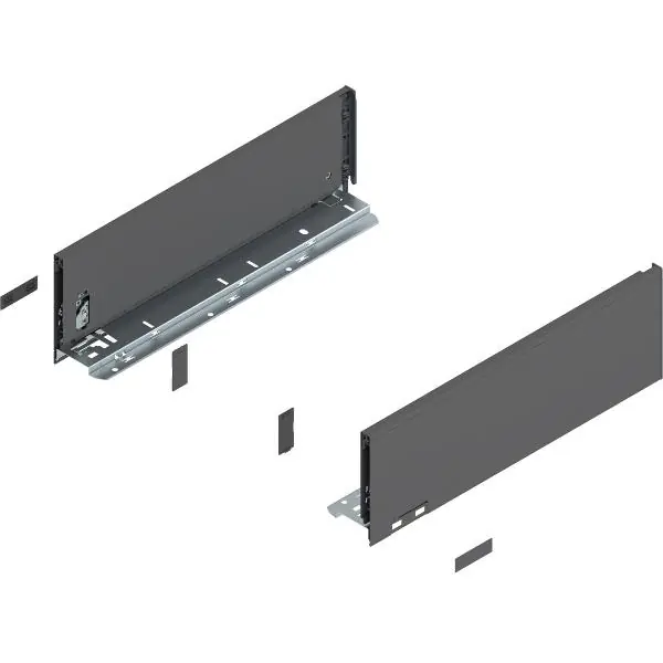 Finální Výprodej BLUM LEGRABOX pure sada bočnic výška K, délka 400, orion šedá-matná