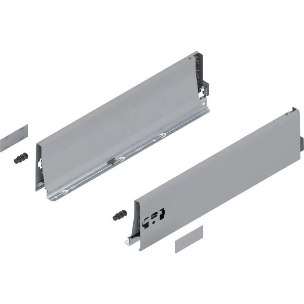 BLUM TANDEMBOX antaro bočnice výška K, jm. délka 450 mm, ocel šedá RAL 9006 Přímo Od Výrobce