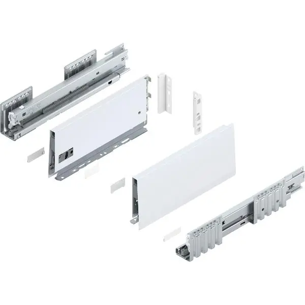 BLUM MERIVOBOX sada výška K, BLUMOTION B, 40kg, d.300, hedvábně bílá Finální Výprodej