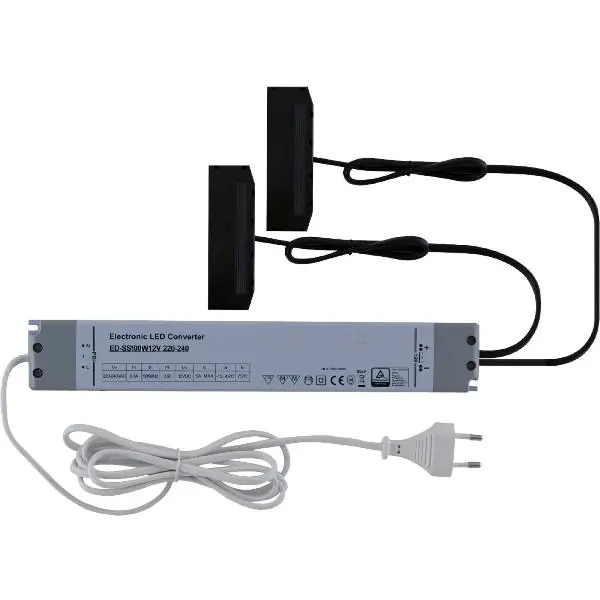 Sezónní Sleva L&SLED síťový zdroj NG51, 12 V/DC, 2 ks 10násobný rozvaděč, výkon 100 W