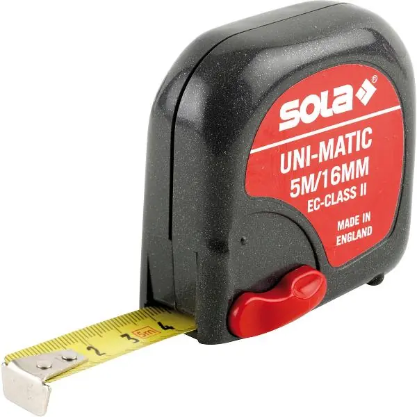 SOLA svinovací metr 3 m, Uni-Matic EG II, certifikovaná přesnost II Oblíbený