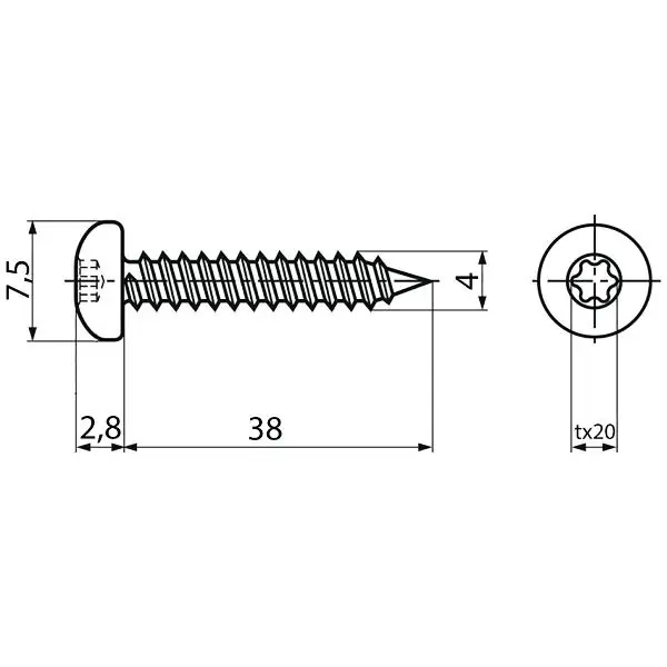 Kup Teď SALU upevňovací šroub 4x40 mm