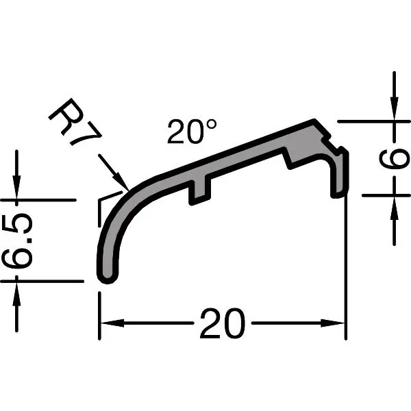 Nízká Cena GUTMANN krycí profil křídla FP 6257, D=6000 mm, hliník střední bronz elox (G214)