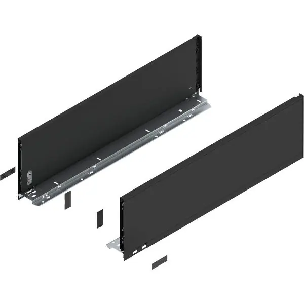 Sleva BLUM LEGRABOX pure sada bočnic výška C, délka 600, karbonově černá-matná