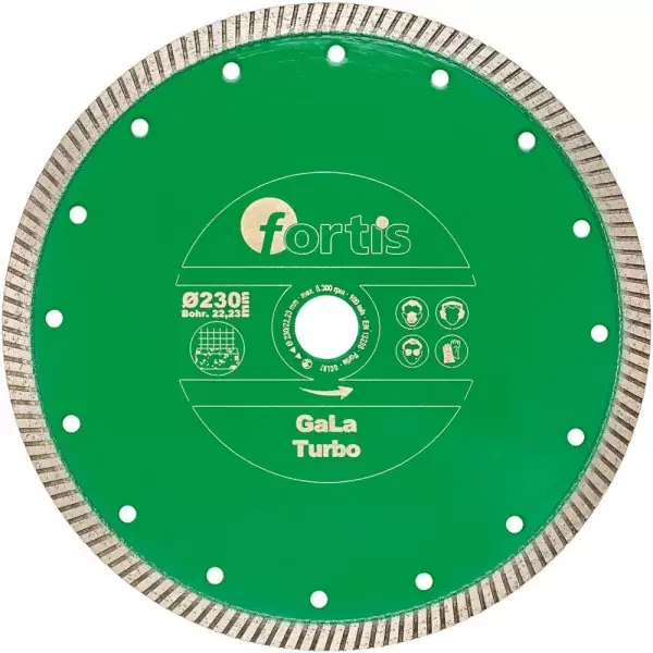 Diamantový Kotouč řezný GaLa Turbo Ø 230 mm turbosegment 10 mm vrtání 22,2 mm FORTIS Pouze Dnes