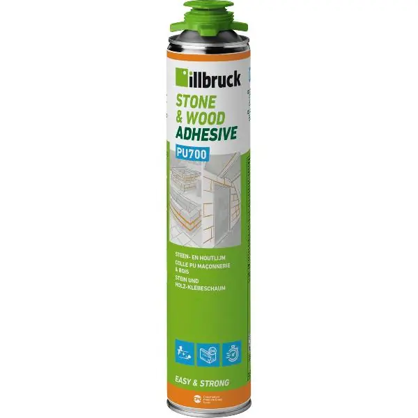 Ověřený Illbruck STONE & WOOD lepidlo PU700, krémové 750 ml