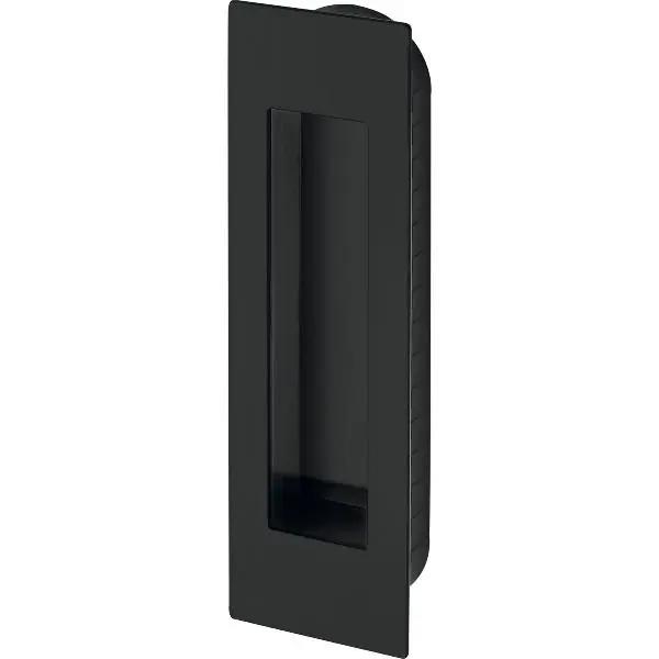 Hit Sezóny MARCHESI mušle pro posuvné dveře hranatá 155 x 45 x 2 mm, nerez černá