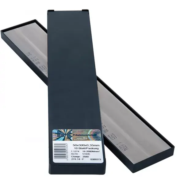 Kovové fólie v deskách nerez 50x300x0,01mm 10Bl/P H+S Zlevněný