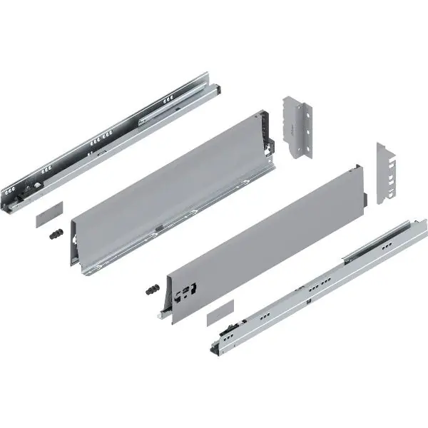 BLUM TANDEMBOX antaro sada výška K, BLUMOTION M, 30kg, délka 550, šedá RAL9006 Omezená Nabídka