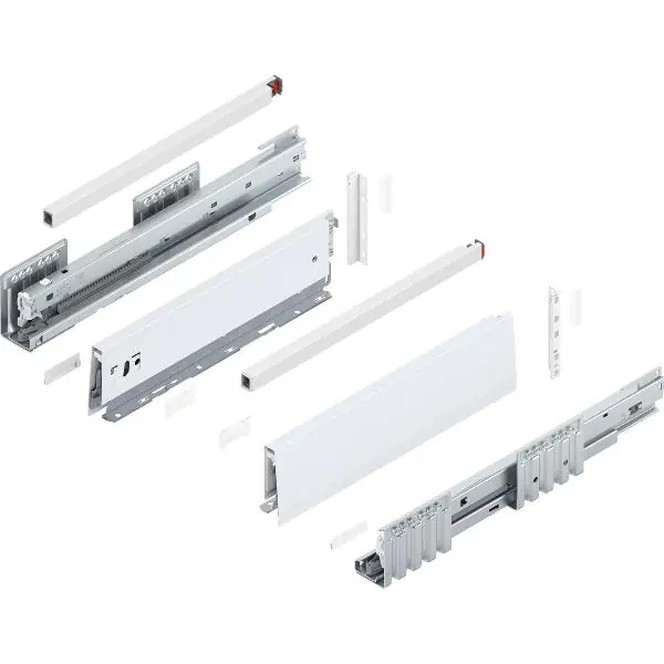 Must-Have BLUM MERIVOBOX sada výška E-reling, BLUMOTION B, 40kg, délka 350mm, hedv. bílá