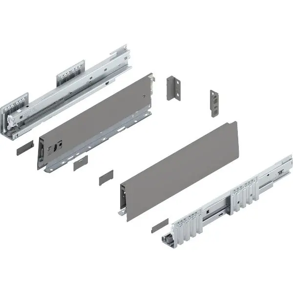 BLUM MERIVOBOX sada výška M, BLUMOTION B, 40kg, d. 350, indium šedá Doprava Zdarma