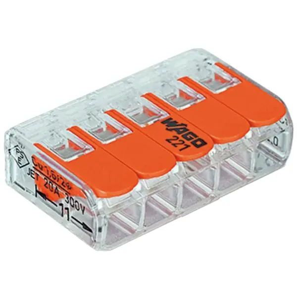 WAGO 221 5x4Qmm svorka s páčkou Akční Nabídka