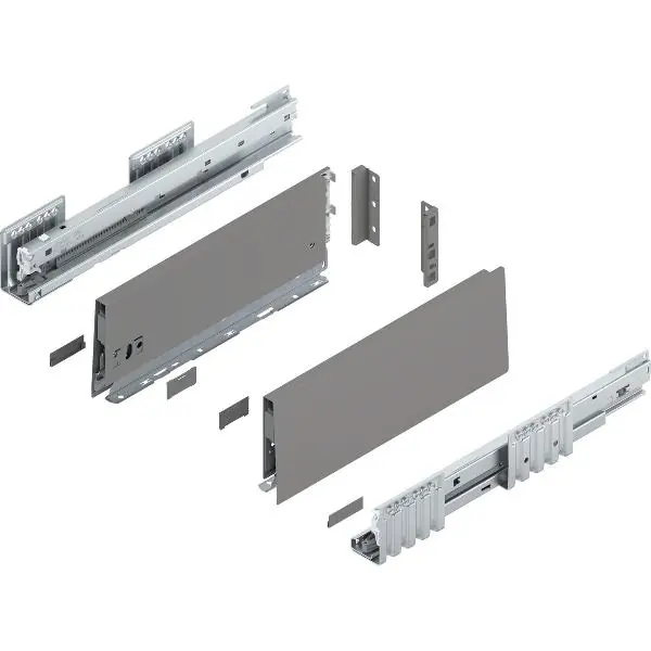 BLUM MERIVOBOX sada výška K, BLUMOTION B, 40kg, d.350, ind.šedá Levný