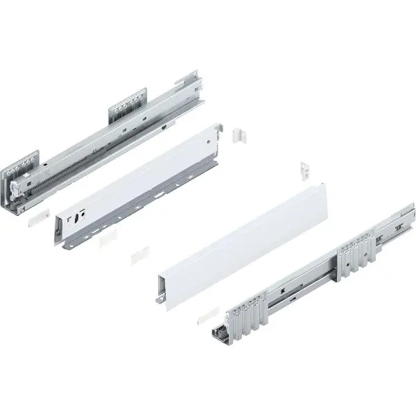 BLUM MERIVOBOX sada výška N, BLUMOTION B 40kg, d. 400, hedvábně bílá Vysoce Kvalitní