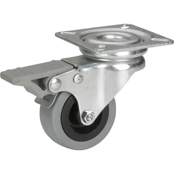 Akční Nabídka DÖRNER + HELMER řiditelné kolečko gumové s brzdou 50 mm 45 kg