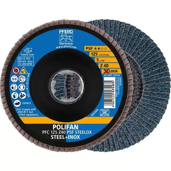 Lamelový kotouč brusný X-LOCK STEELOX K60PSF 115mm PFERD Přímo Od Výrobce