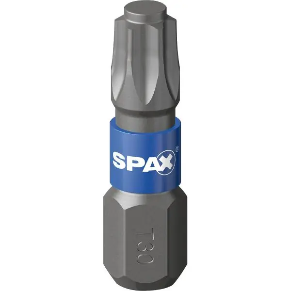 Akce SPAX bit T-Star 1/4" šestihran T30/25 mm s čepem, obsah 5 ks