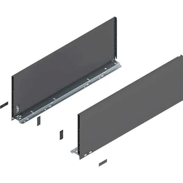 Cenový Hit BLUM LEGRABOX pure sada bočnic výška F, délka 650mm, orion šedá-matná