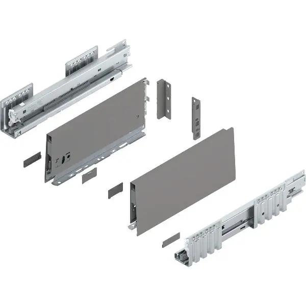 Must-Have BLUM MERIVOBOX sada výška K, BLUMOTION B, 40kg, d.300, ind.šedá