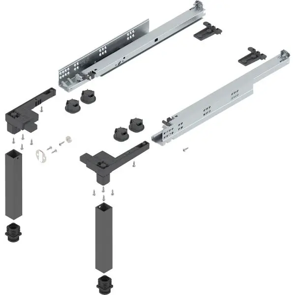 BLUM soklové kování SPACE STEP sada, NL 460 mm, plast/ocel orion šedá-matná Vrácení Zdarma