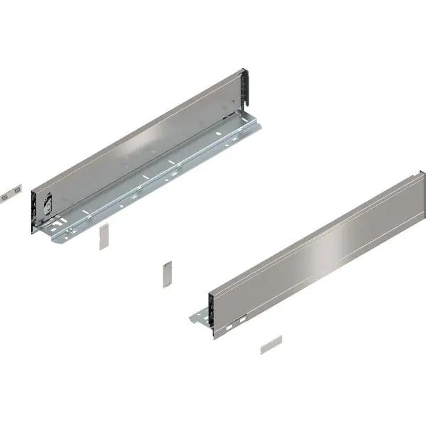 BLUM LEGRABOX pure sada bočnic výška M, délka 500, INOX (Anti-Fingerprint) Speciální Cena