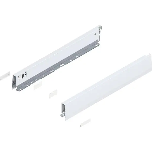Značkový BLUM MERIVOBOX bočnice výška N, jm. délka 450 mm, hedvábně bílá mat