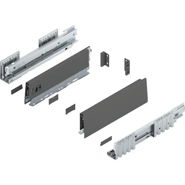 BLUM MERIVOBOX sada výška M, BLUMOTION B, 40kg, d. 300, o. šedá Oblíbený