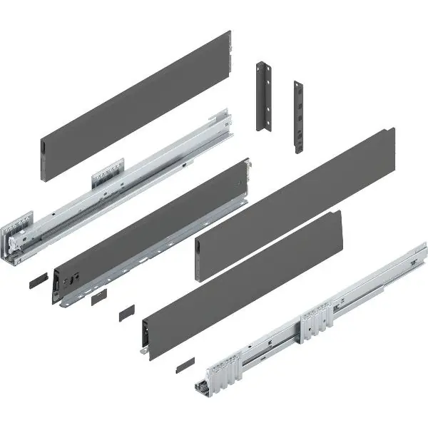 BLUM MERIVOBOX sada výška E-Boxcap, BLUMOTION B, 70kg, délka 550, orion šedá Expresní Doručení