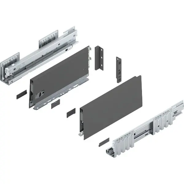 BLUM MERIVOBOX sada výška K, BLUMOTION B, 40kg, d.300, orion šedá Přímo Od Výrobce