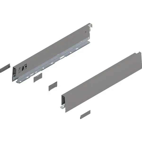 BLUM MERIVOBOX bočnice výška N, jm. délka 400 mm, indiová šedá mat Rychlé Dodání