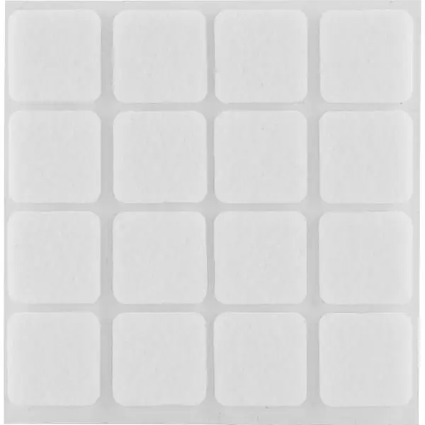 Omezená Nabídka Filcový kluzák 22 x 22 x 3 mm samolepicí bílý