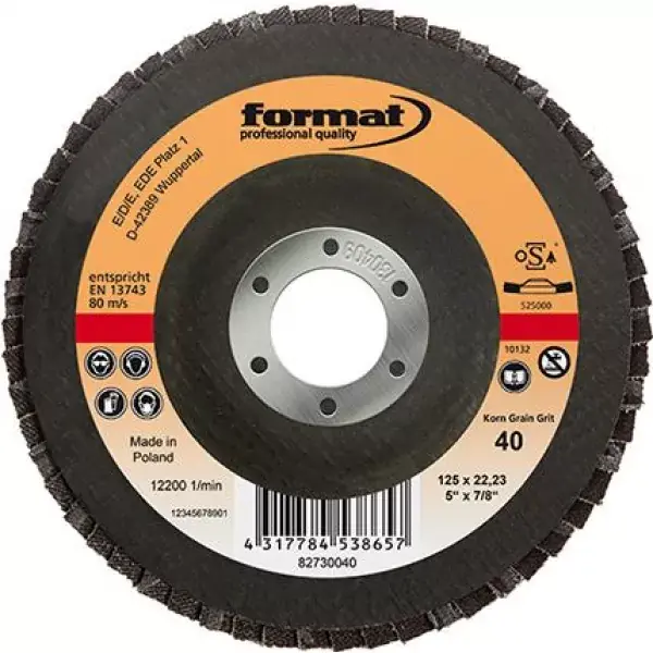 Kotouč lamelový 125mm K80 ocel/inox FORMAT Oblíbený