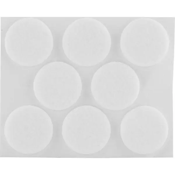 Akční Nabídka Filcový kluzák kulatý, ø 28, tl.mat. 3 mm, samolepicí, bílá, obsah 8 ks